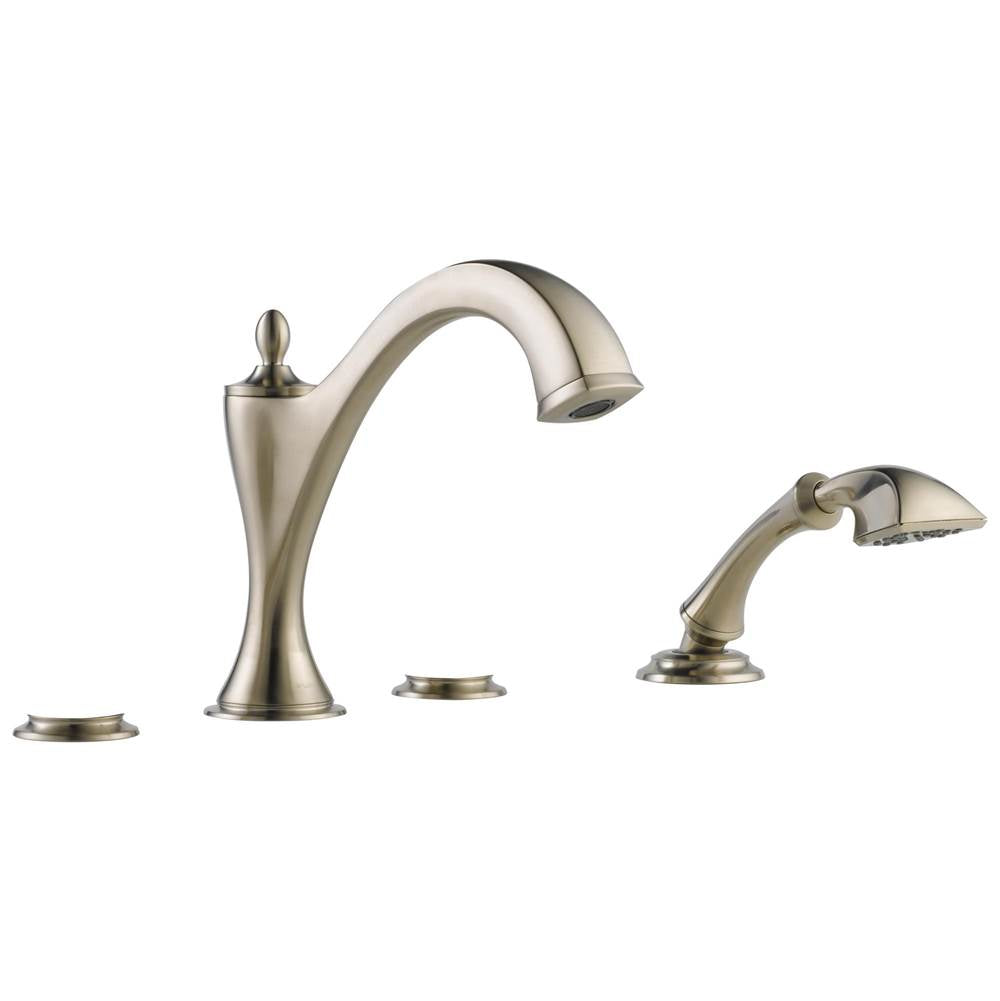 Brizo - Charlotte Roman Tub Faucet with Hand Shower Trim - Less Handles - Brushed Nickel