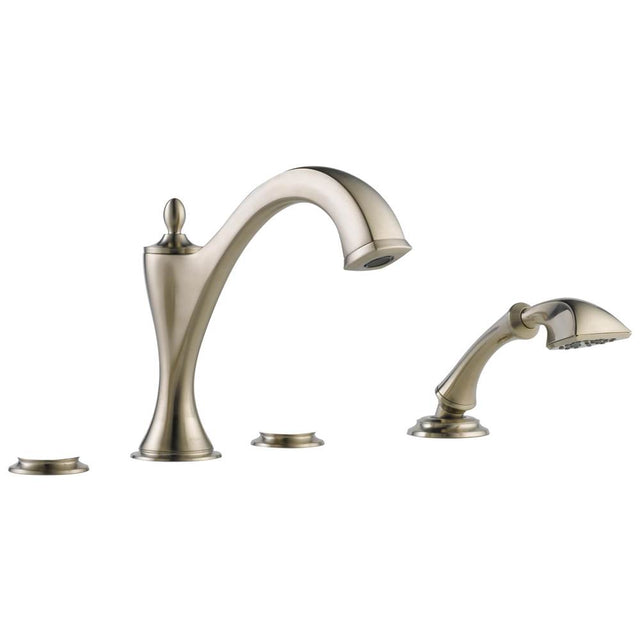Brizo - Charlotte Roman Tub Faucet with Hand Shower Trim - Less Handles - Brushed Nickel