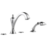 Brizo - Charlotte Roman Tub Faucet with Hand Shower Trim - Less Handles - Chrome