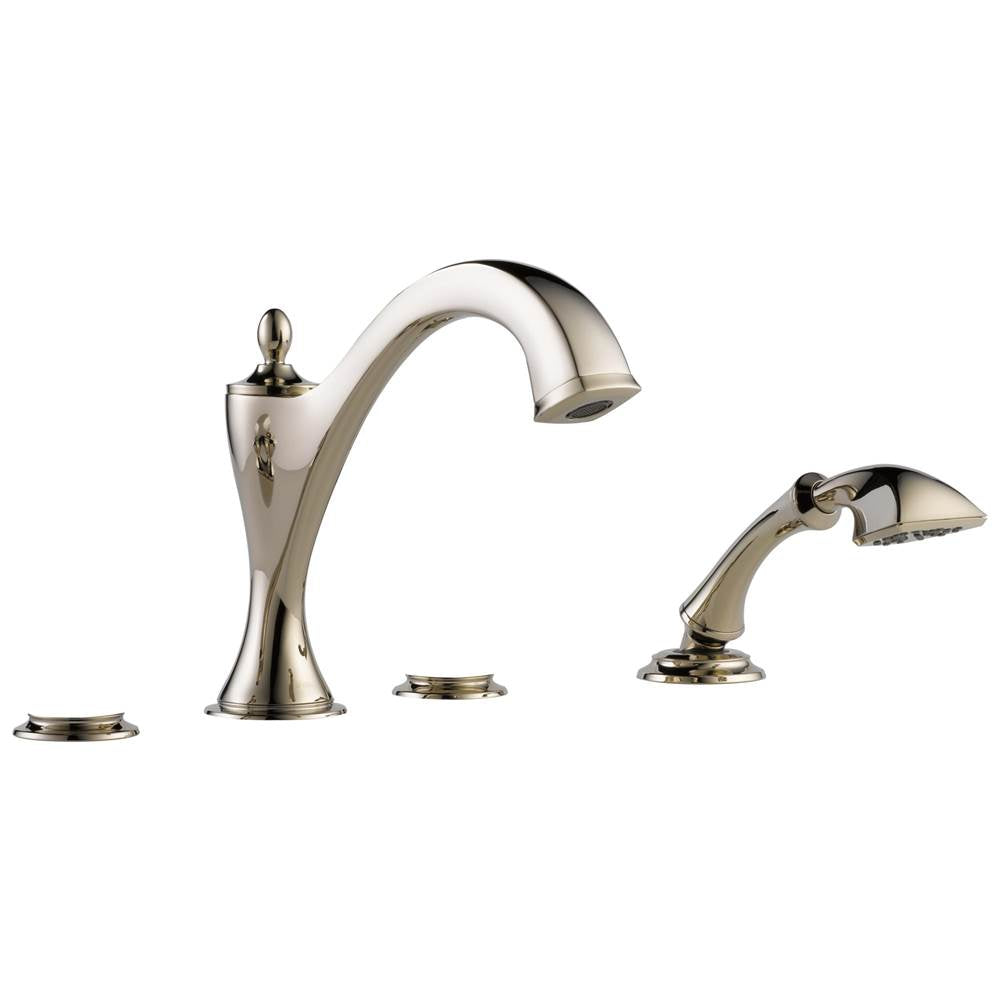 Brizo - Charlotte Roman Tub Faucet with Hand Shower Trim - Less Handles - Polished Nickel