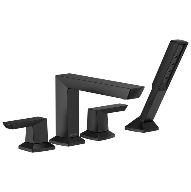 Brizo - Vettis Roman Tub Faucet With Handshower - Matte Black