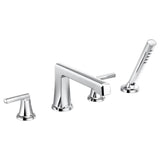 Brizo - LevoirE Roman Tub Faucet With Handshower - Less Handles - Chrome