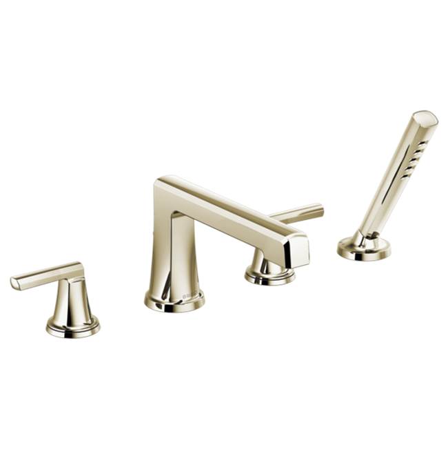 Brizo - LevoirE Roman Tub Faucet With Handshower - Less Handles - Polished Nickel