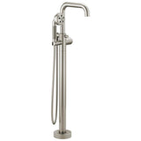 Brizo - Litze SINGLE-HANDLE FREESTANDING TUB FILLER - Less Handle - Luxe Nickel