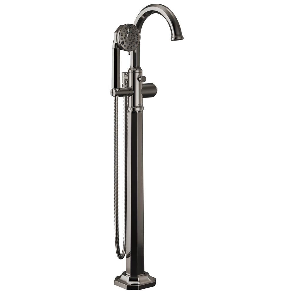 Brizo - BeauclereE Single-Handle Freestanding Tub Filler - Less Handle - Brilliance Black Onyx