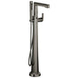 Brizo - LevoirE Single-Handle Floor Mount Tub Filler - Brilliance Black Onyx