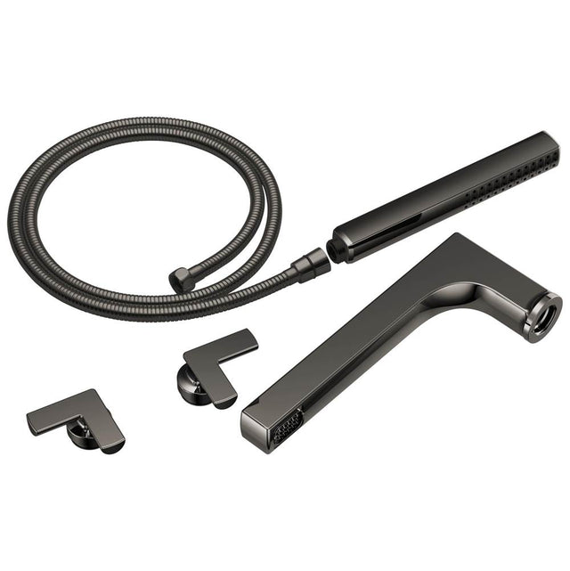 Brizo - Kintsu Two-Handle Tub Filler Trim Kit With Cross Handles - Brilliance Black Onyx