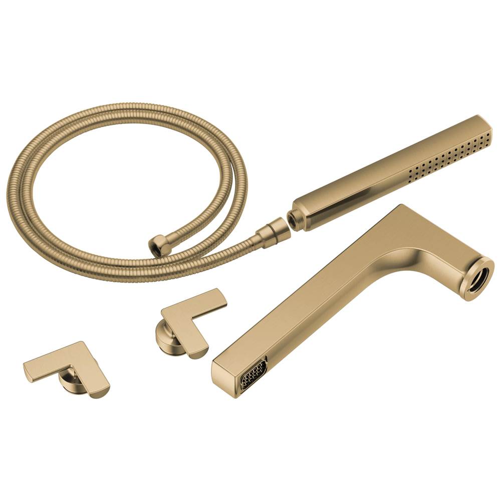 Brizo - Kintsu Two-Handle Tub Filler Trim Kit With Cross Handles - Luxe Gold