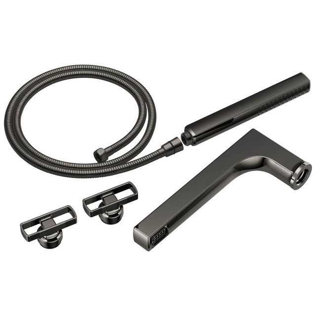 Brizo - Kintsu Two-Handle Tub Filler Trim Kit With Knob Handles - Brilliance Black Onyx