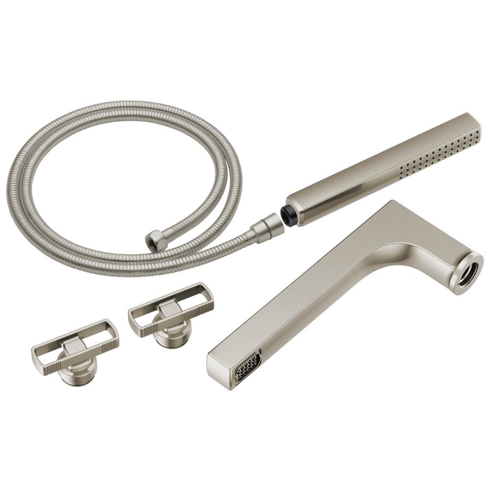 Brizo - Kintsu Two-Handle Tub Filler Trim Kit With Knob Handles - Luxe Nickel