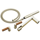 Brizo - Frank Lloyd Wright Two-Handle Tub Filler Trim Kit with Lever Handles - Polished Nickel Wood