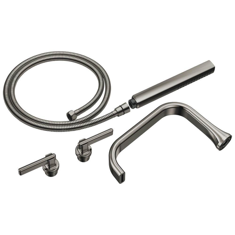 Brizo - AllariaE Two-Handle Tub Filler Trim Kit with Lever Handles - Brilliance Black Onyx