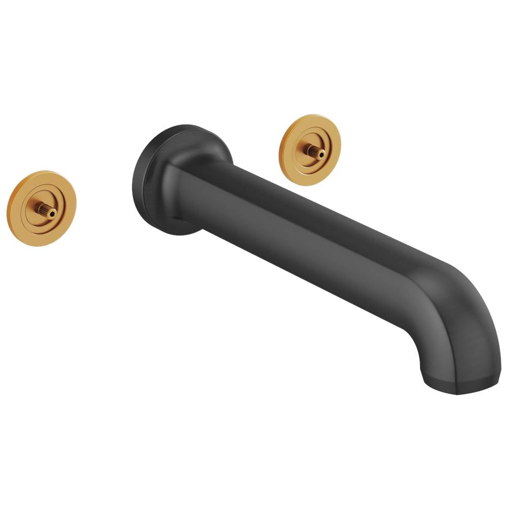 Brizo - Kintsu Two-Handle Wall Mount Tub Filler - Less Handles - Matte Black