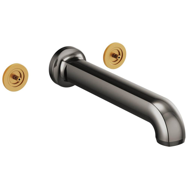 Brizo - Kintsu Two Handle Wall Mount Tub Filler - Brilliance Black Onyx