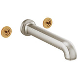 Brizo - Kintsu Two Handle Wall Mount Tub Filler - Luxe Nickel