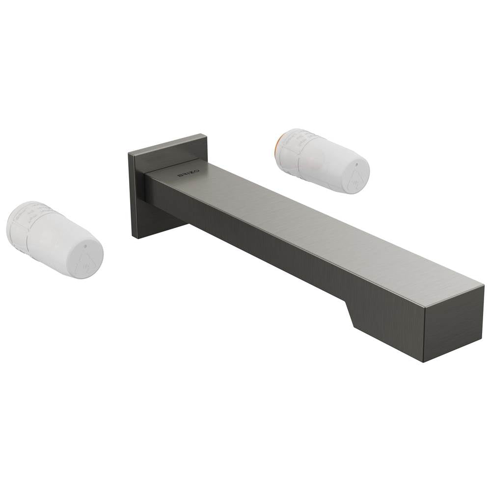 Brizo - Frank Lloyd Wright Two-Handle Wall Mount Tub Filler - Less Handles - Luxe Steel