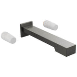 Brizo - Frank Lloyd Wright Two-Handle Wall Mount Tub Filler - Less Handles - Luxe Steel