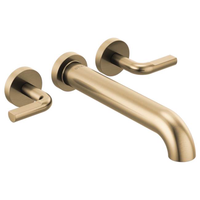 Brizo - Litze Two-Handle Wall Mount Tub Filler - Less Handles - Luxe Gold