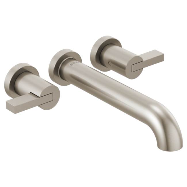 Brizo - Litze Two-Handle Wall Mount Tub Filler - Less Handles - Luxe Nickel