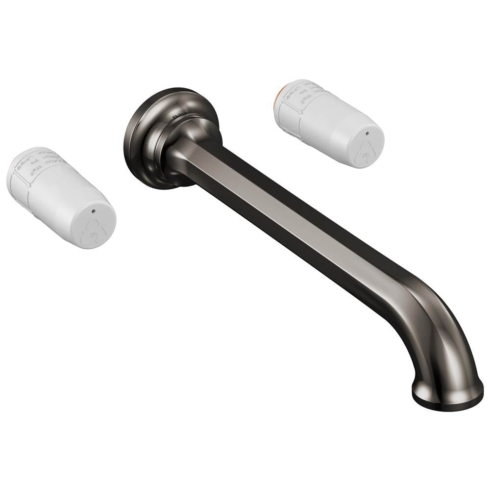 Brizo - BeauclereE Two Handle Wall Mount Tub Filler - Less Handles - Brilliance Black Onyx