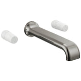 Brizo - AllariaE Two-Handle Wall Mount Tub Filler - Less Handles - Brilliance Black Onyx