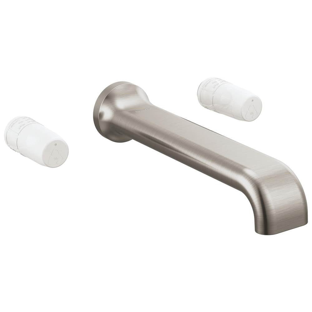 Brizo - AllariaE Two-Handle Wall Mount Tub Filler - Less Handles - Luxe Nickel