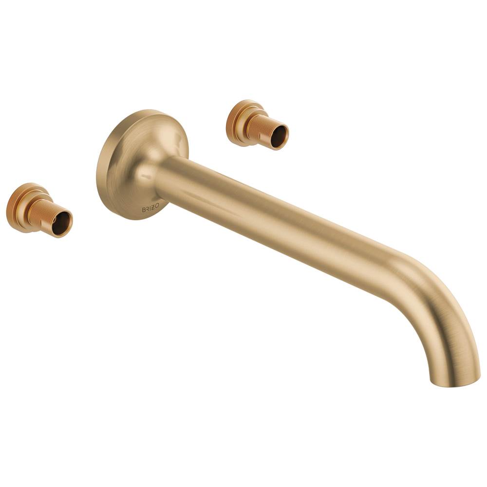 Brizo - Odin Two-Handle Wall Mount Tub Filler - Less Handles - Luxe Gold