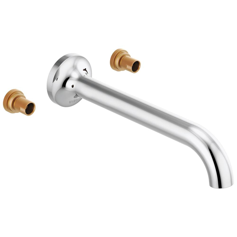 Brizo - Odin Two-Handle Wall Mount Tub Filler - Less Handles - Chrome