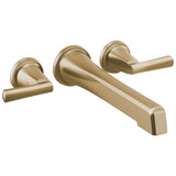 Brizo - LevoirE Two-Handle Wall Mount Tub Filler - Less Handles - Luxe Gold