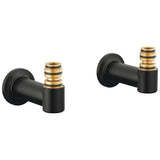 Brizo - Kintsu Wall Mount Tub Filler Unions - Matte Black