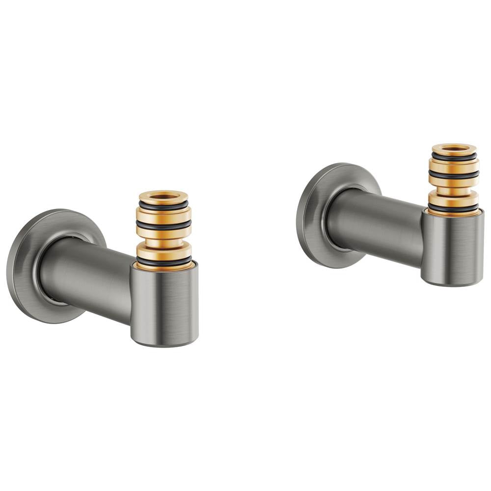 Brizo - Frank Lloyd Wright Wall Mount Tub Filler Unions - Luxe Steel