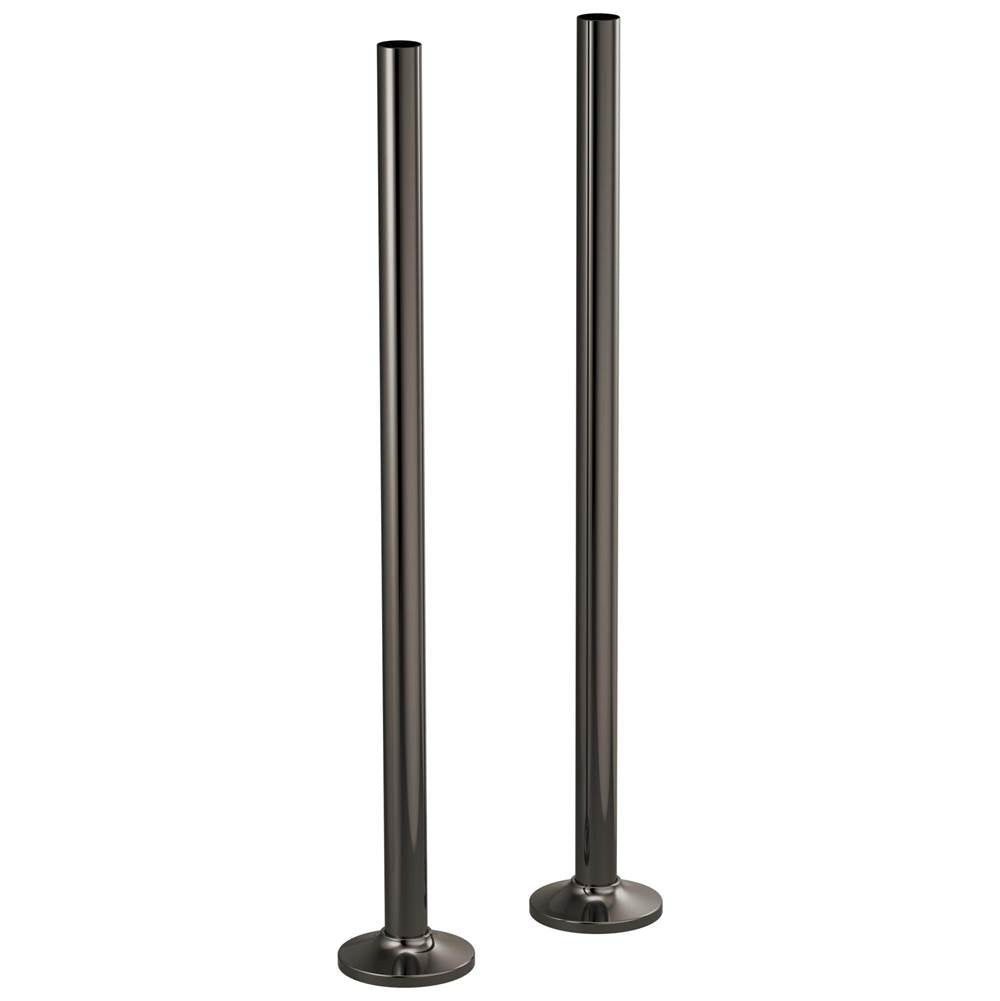 Brizo - Kintsu Floor Mount Tub Filler Unions - Brilliance Black Onyx
