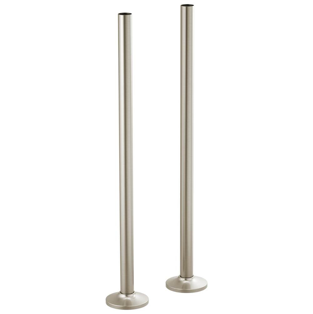 Brizo - Kintsu Floor Mount Tub Filler Unions - Luxe Nickel