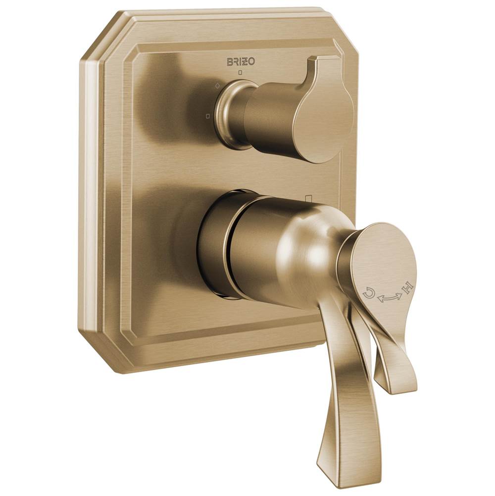 Brizo - Virage TempAssure Thermostatic Valve with Integrated 3-Function Diverter Trim - Luxe Gold