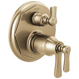 Brizo - Rook TempAssure Thermostatic Valve with 3-Function Diverter Trim - Luxe Gold