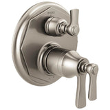 Brizo - Rook TempAssure Thermostatic Valve with 3-Function Diverter Trim - Luxe Nickel