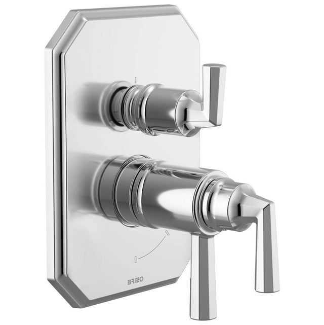 Brizo - BeauclereE TempAssure Thermostatic Valve with Integrated 3-Function Diverter Trim - Chrome