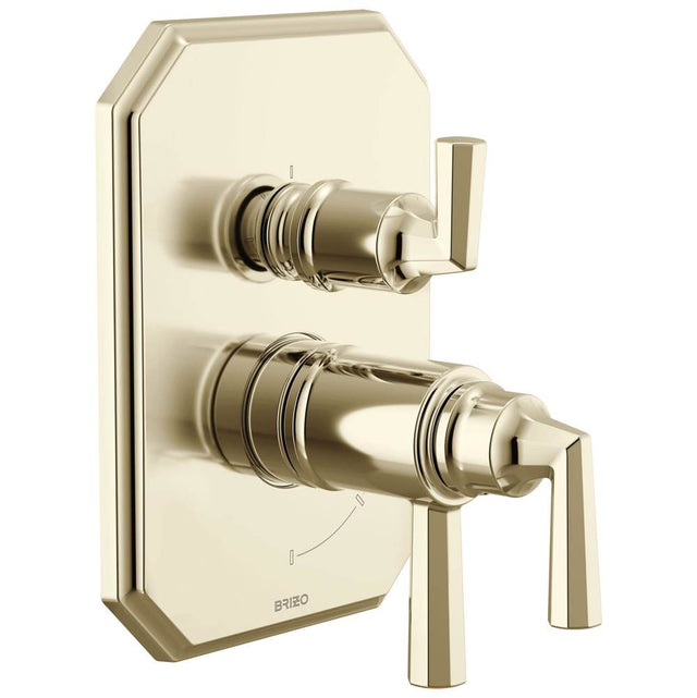 Brizo - BeauclereE TempAssure Thermostatic Valve with Integrated 3-Function Diverter Trim - Polished Nickel