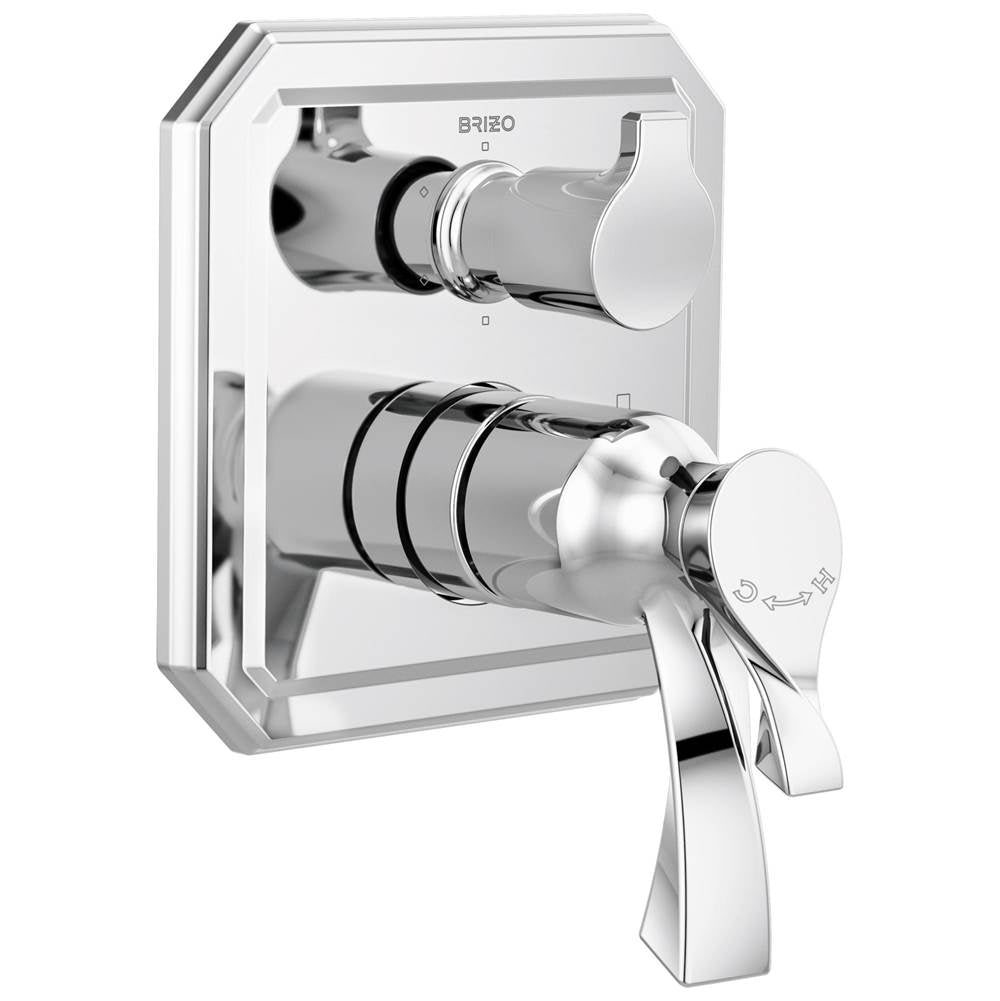 Brizo - Virage TempAssure Thermostatic Valve with Integrated 6-Function Diverter Trim - Chrome