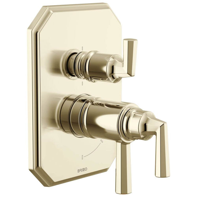 Brizo - BeauclereE TempAssure Thermostatic Valve with Integrated 6-Function Diverter Trim - Polished Nickel
