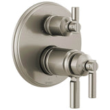 Brizo - Invari Tempassure Thermostatic Valve With Integrated 6-Function Diverter Trim - Luxe Nickel