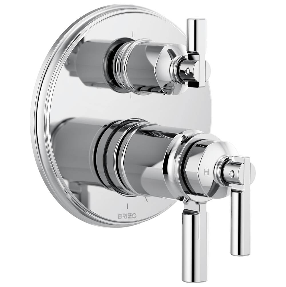 Brizo - Invari Tempassure Thermostatic Valve With Integrated 6-Function Diverter Trim - Chrome