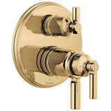 Brizo - Invari Tempassure Thermostatic Valve With Integrated 6-Function Diverter Trim - Polished Gold