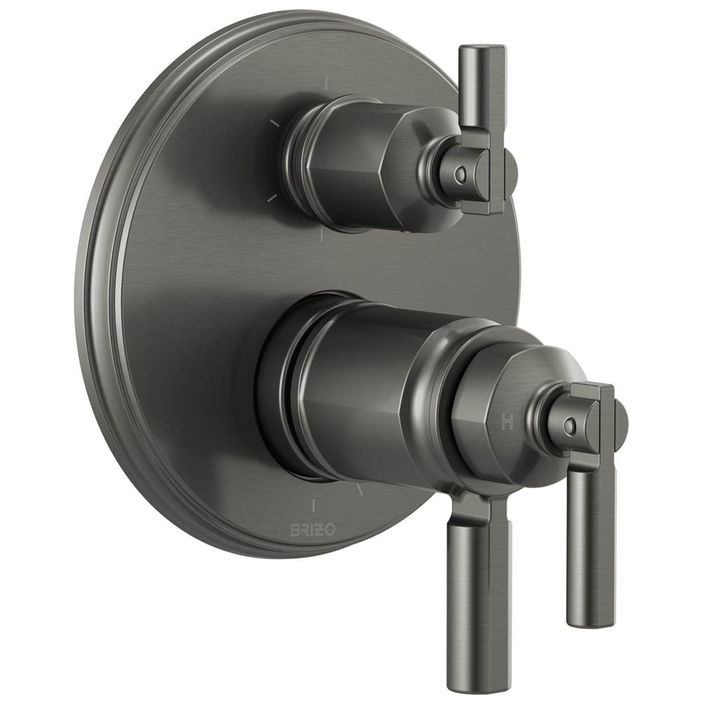 Brizo - Invari Tempassure Thermostatic Valve With Integrated 6-Function Diverter Trim - Luxe Steel