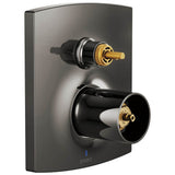Brizo - Kintsu Pressure Balance Valve with Integrated 3-Function Diverter Trim - Less Handles - Brilliance Black Onyx
