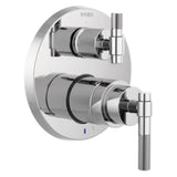 Brizo - Litze Pressure Balance Valve with Integrated 3-Function Diverter Trim - Less Handles - Chrome