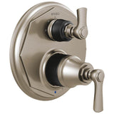 Brizo - Rook Pressure Balance Valve with Integrated 3-Function Diverter Trim - Luxe Nickel   With Matte Black