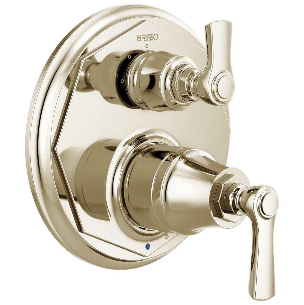 Brizo - Rook Pressure Balance Valve with Integrated 3-Function Diverter Trim - Polished Nickel