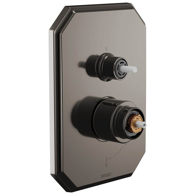Brizo - BeauclereE Pressure Balance Valve with Integrated 3-Function Diverter Trim - Less Handles - Brilliance Black Onyx