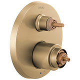 Brizo - Odin Pressure Balance Valve with Integrated 3-Function Diverter Trim  - Less Handles - Luxe Gold